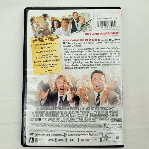 Wedding Crashers (2005 Film) Comedy/Romance [DVD] - Picture 4 of 4
